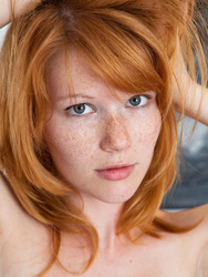 Adorable freckle-faced redhead Mia Sollis 
