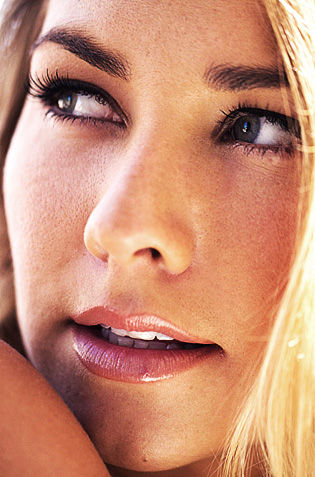 Courtney Dillon In Blue Top